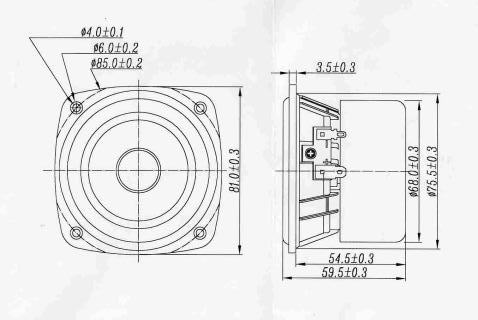 DIY AUDIO SA/F80AMG 8cm フルレンジスピーカー｜スピーカー